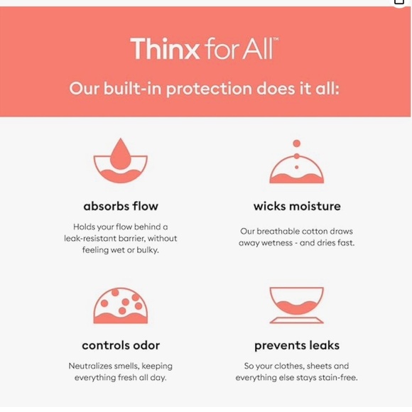 THINX Period Underwear Panty Super Absorbency Hi-Waist Rhubarb Colour NIP - Picture 7 of 10